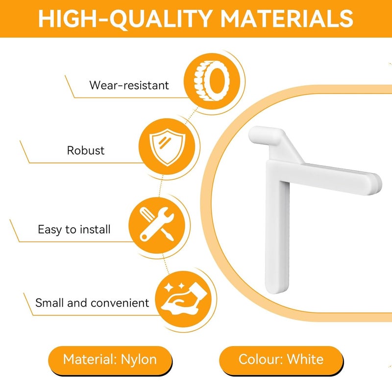 IFERLA 15150 Nylon Tilt Key-Pack of 20, 3/16" Screen Frame Corner, White Plastic Corner Key for Mitered Corners Storm Window Screen Door Frame Corner Repair Parts, for: Triple Track System - Image 3